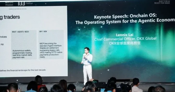 OKX 全球首席商務官 Lennix：Start building on Onchain OS／Photo Credit：OKX